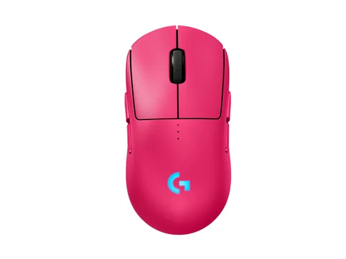 Logitech Gaming-Maus PRO 2 LIGHTSPEED - Maus Features: RGB-Beleuchtung - Seitliche Zusatztasten - Programmierbare Tasten - Scrollrad - Integrierter Speicher - Bedienungsseite: Universal - Detailfarbe: Pink - Gewicht: 80 g - Verbindungsart: Verkabelt - Kab