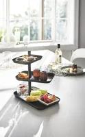 Yamazaki Etagere Tower 3-stufig, Schwarz - Produkttyp: Etagere - Materialtyp: Metall - Material: Metall - Detailfarbe: Schwarz - Anzahl Etagen: 3 × - Stapelbar: Nein