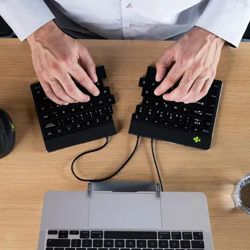 BREAK ERGONOMIC KEYBOARD QWERTY US BLACK WIRED