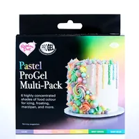 Rainbow Dust ProGel Lebensmittelfarben Set Pastell 6 x 25 g - Nachhaltigkeit: Nicht angegeben - Packungsgrösse: 150 g - Detailfarbe: Mehrfarbig - Fairtrade: Nein - Eigenschaft: Flüssig