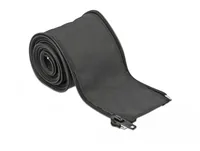 DeLOCK Woven Sleeve with zip fasterner heat-resistant 2 m x 25 mm black
