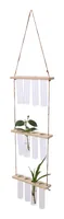 Esschert Design Reagenzglashänger L 70 cm, Nature/Transparent - Assortiert: Nein - Höhe: 70 cm - Detailfarbe: Transparent - Nature - Detailmaterial: Glas - Holz - Grundmaterial: Holz - Glas