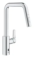 GROHE Küchenarmatur Start 3/8, Messing, herausziehbar - Montage: Einlochmontage - Produktfamilie: Start - Ausziehbare Brause: Ja - Ausführung: Einhebelmischer - Infrarot-Elektronik - Küchenbrause - Anschlussmass: 3/8 - Anschlussart: Hochdruckarmatur (2 An