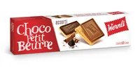 Wernli Guetzli Choco Petit Beurre assorti assortiert 125 g - Produkttyp: Schokolade - Nährwertangabe pro: 100 g - Energiegehalt (in kj): 2124 KJ - Energiegehalt (in kcal): 507 Kcal - Fett: 25 g - Gesättigte Fettsäuren: 12 g