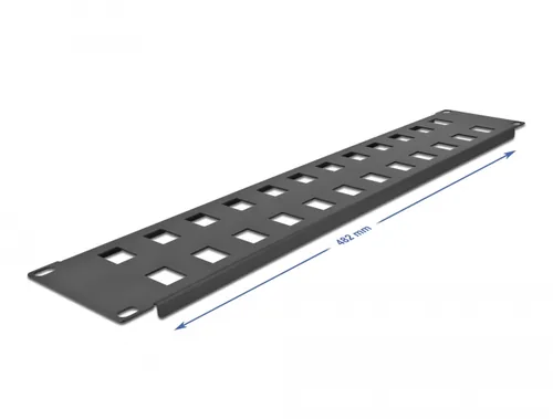 Delock 19? Keystone Patchpanel 24 Port 2 HE schwarz