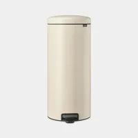 Brabantia Treteimer NewIcon 30 l, Soft Beige - Fassungsvermögen: 30 l - Anzahl Behälter: 1 - Detailfarbe: Beige - Form: Rund - Material: Edelstahl