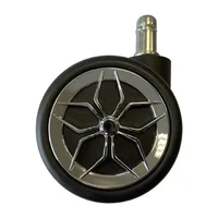 LC-Power Rollen LC-CASTERS-2-DRIFT 5er Set Chrom - Detailfarbe: Chrom