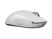 Logitech Gaming-Maus Pro X Superlight Weiss - Maus Features: Umschaltbare DPI-Auflösung - Seitliche Zusatztasten - Scrollrad - Bedienungsseite: Rechtshänder - Detailfarbe: Weiss - Gewicht: 63 g - Verbindungsart: Kabellos - Schnittstelle: USB-A