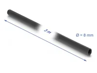 Delock PVC Isolierschlauch 3 m x 8 mm Schwarz - Detailfarbe: Schwarz - Breite: 8 mm - Länge: 3 m - Produkttyp: Kabel-Schutz - Ausstattung Kabelmanagement: Zuschneidbar - Elastisch - Verpackungseinheit: 1 Stück