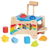 Goki Hammerbank mit Xylophon und Sortierfunktion 21.5 x 13.8 cm - Altersempfehlung ab: 1 Jahr - Material: Holz - Metall - Nachhaltigkeit: Nicht angegeben - Detailfarbe: Mehrfarbig