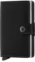 SECRID Portemonnaie Miniwallet Black - Münzfach: Nein - RFID-Schutz: Ja - Farbe: Schwarz - Silber - Material: Leder - Aluminium - Verschluss: Druckknöpfe - Slider
