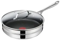 Tefal Sautoir Jamie Oliver Smart 25 cm - Material: Edelstahl 18/10 - Pfannentyp: Sautoir - Kompatible Kochfelder: Backofen - Glaskeramik - Gas - Halogen - Induktion - Elektro - Antihaftbeschichtung: Ja - Detailfarbe: Silber - Set: Nein