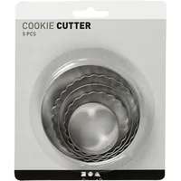 Creativ Company Guetzli-Ausstecher-Set 8 cm 5 Stück, Kreise - Detailfarbe: Silber - Materialtyp: Metall - Material: Metall - Set: Ja - Stehkeks: Nein - Verpackungseinheit: 5 Stück