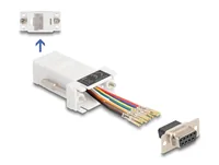 DELOCK Adapter D-Sub9 -> RJ45 BuBu Montagesatz weiß