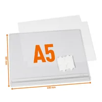 DURABLE Plakattasche wasserdicht A5 selbstklebend 5 stk