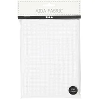 Creativ Company Aida-Stoff 50 x 50 cm 35 Kästchen pro 10 cm - Produktart: Aida-Stoff - Detailfarbe: Weiss