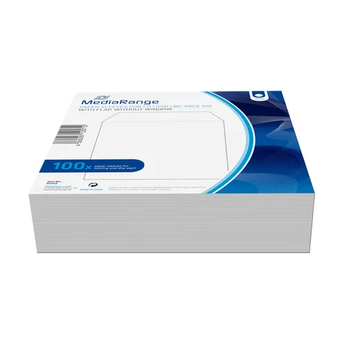 MediaRange CD Paperbag 100pcs,ohne Fenster, Retailpack