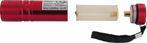 Schwaiger Mini LED Taschenkampe 90 Lumen rot