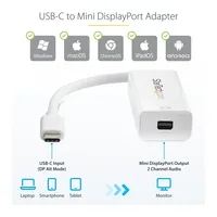 StarTech.com StarTech USB-C to Mini DisplayPort Adapter - 4K 60Hz - White - USB 3.1 Type-C to Mini DP Adapter (CDP2MDP)