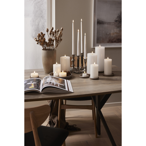 Star Trading LED-Kerze Pillar Flow Big, 17.5 cm, Weiss - Betriebsart: Batteriebetrieb - Fernbedienung: Nein - Aussenanwendung: Nein - Höhe: 17.5 cm - Timerfunktion: Ja - Set: Nein