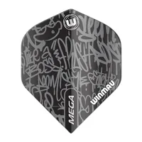 Winmau Dartflight, Schwarz, 3 Stück - Stärke: 75 µm - Flight Form: Standard