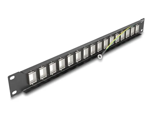 Delock Patchpanel Keystone 16 Port 1 HE 19 Rack - Montage: 19 Rack - Anzahl Ports: 16 - Patchpaneltyp: Keystone - Patchpanel Cat: Leerpanel