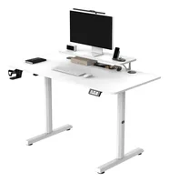 Ultradesk Gaming Tisch Higlander Weiss - Beleuchtung: Nein - Höhenverstellbar: Ja - Detailfarbe: Weiss - Material: Carbon - Metall - Stahl - Holz