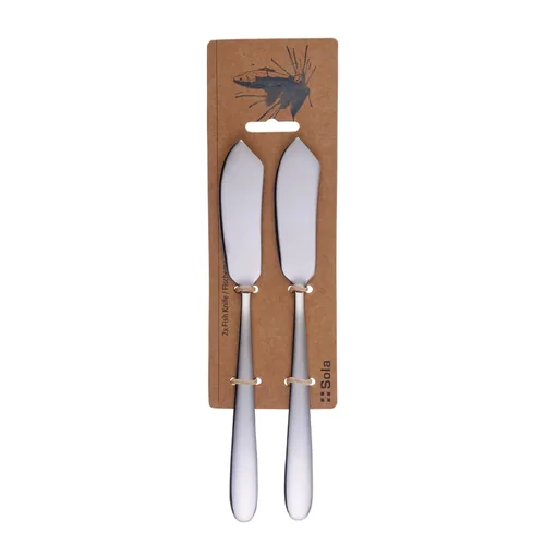 Sola Messerset Basic Alpha, poliert, 2-teilig - Typ: Filetiermesser - Griffmaterial: Edelstahl 18/10 - Set: Ja - Klingenschliff: Glatter Schliff - Detailfarbe: Silber