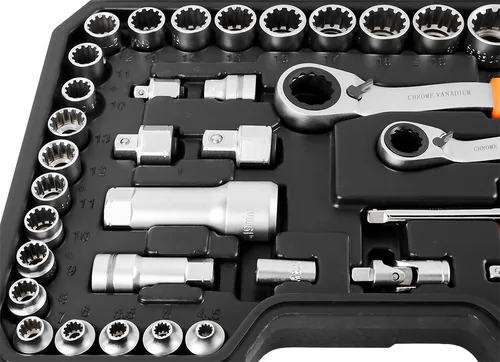 1/4 + 3/8 Through-Hole Socket Set, 46 pcs.