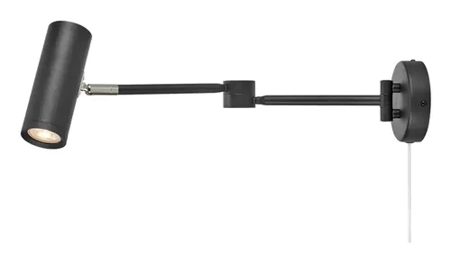 Markslöjd Wandleuchte ARLO 1-flammig Schwarz 4.9 W - Smart Home: Nicht kompatibel - Dimmbar: dimmbar - Anwendungsbereich: Indoor - Betriebsart: Netzbetrieb - Zusätzliche Ausstattung: Ein/Aus-Schalter - Lampensockel: LED fest verbaut