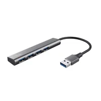 Trust USB-Hub Halyx - Stromversorgung: USB - Anzahl Ports: 4 - Detailfarbe: Schwarz - USB Standard: 3.0/3.1/3.2 Gen 1 (5 Gbps) - USB Anschluss 2 (Endgerät): USB-A - USB Anschluss 1 (Quelle): USB-A