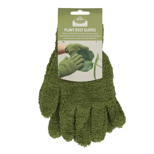 Esschert Design Reinigungstuch Pflanzen-Staubhandschuhe 1 Stück, Grün - Einsatzgebiet: Garten - Gartengeräte - Haushalt - Wohnbereich - Material: Mikrofaser - Polyester (PES) - Parfümiert: Keine Angaben - Tuchart: Putzhandschuh - Anwendung Reinigungstuech