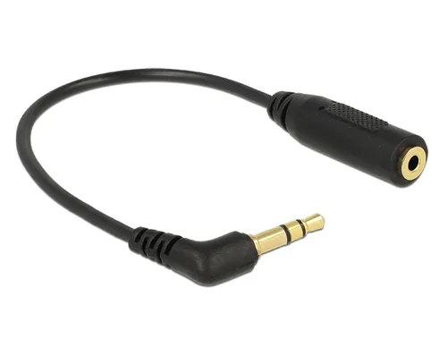 Delock Kabel Klinkenstecker 3,5 mm 3 Pin gewinkelt > Klinkenbuchse 2,5 mm 3 Pin
