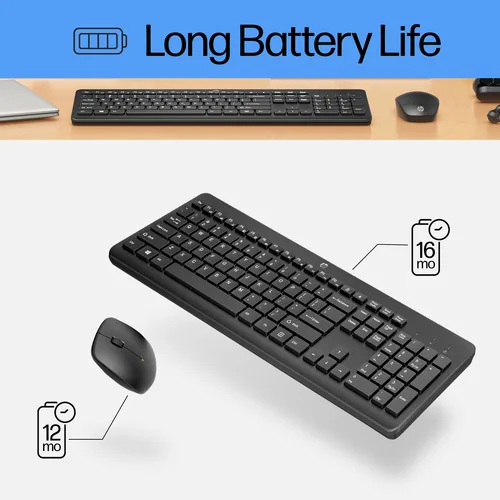 HP 230 Wireless Mouse and Keyboard Combo White clavier Souris incluse RF sans fil Blanc