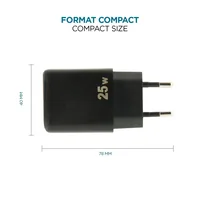 Mobilis Wall Charger - 25W - 1 USB C - bulk