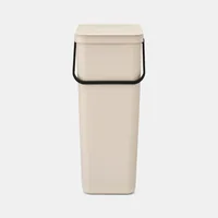 Brabantia Recyclingbehälter Sort & Go 40 l, Beige - Anzahl Behälter: 1 - Fassungsvermögen: 40 l