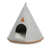 CanadianCat Katzenzelt Cone - Höhe: 50 cm - Anzahl Liegeplätze: 1 × - Detailfarbe: Hellgrau - Tierart: Katze - Produkttyp: Katzenmöbel