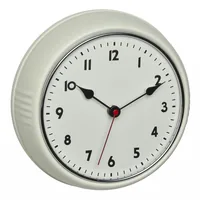 TFA Dostmann Funk-Wanduhr Retro Beige, Ø 24 cm - Form: Rund - Detailfarbe: Beige - Uhrtyp: Analog - Funksignal: Ja - Funktionen: 24-Stundenanzeige - Detailmaterial: Metall - Kunststoff