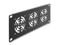 10? 2 HE Rackblende für 3 Lüfter 60 x 60 mm dunkelgrau