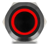 DELOCK Druckschalter zum Einbau schwarz 12 mm 12 V 4 x Lötan