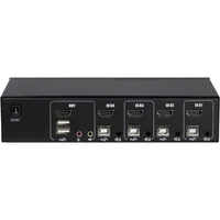 Inter-Tech KVM Switch AS-41HA HDMI, 4 Port, Metall