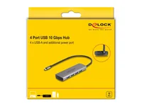 DeLOCK 64293 interface hub USB 3.2 Gen 1 (3.1 Gen 1) Type-C 10000 Mbit/s Grey