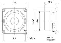 Visaton FRWS 5 4 W 1 pc(s) Full range speaker driver