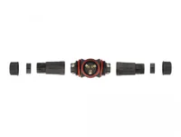 DeLOCK Cable connector T-shape for outdoor 3 pin, IP68 waterproof, screwable, cable diameter 4.5 - 7.5 mm black