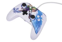 Power A Enhanced Wired Controller Master Sword Attack - Plattform: Nintendo Switch - Nintendo Switch OLED-Modell - Verbindungsmöglichkeiten: Kabelgebunden - USB Typ-A - Controller Typ: Gamepad - Detailfarbe: Blau - Mehrfarbig - Weiss