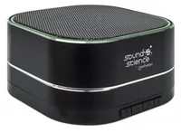 MANHATTAN Sound Science Metallic LED Bluetooth-Lautsprecher Bluetooth 5.0 Mikrofon Bedienelemente FM-Radio MicroSD-Slot schwarz