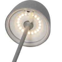 Star Trading Akku-Tischleuchte Ronda IP54, Warmweiss, Grau - Dimmbar: nicht dimmbar - Lichtfarbe: Warmweiss - Zusätzliche Ausstattung: Ein/Aus-Schalter - Leuchtenfarbe: Grau - Gesamtleistung: 1.7 W - Lampensockel: LED fest verbaut
