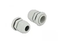 Delock Kabelverschraubung PG13.5, 24 mm 10 Stück, grau - Gewindetyp: PG13.5 - Material: Kunststoff
