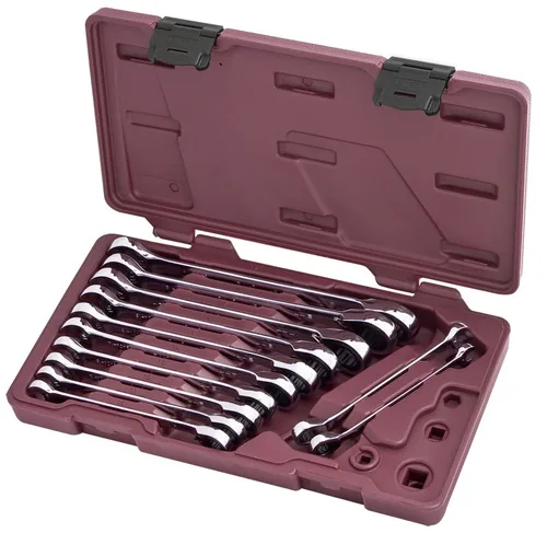 Kraftwerk Ringgabelschlüssel-Set CLICKRAFT umschaltbar, 12-teilig - Produkttyp Handwerkzeug: Ringgabelschlüssel - Schlüsselweite: 8-19 mm - Anzahl Teile: 12 Teile