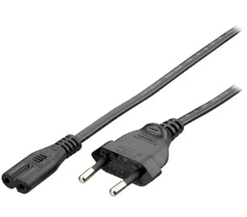 Equip Stromkabel 2pin Euro ->C7 StBu schwarz 1.80m PVC Polybeutel